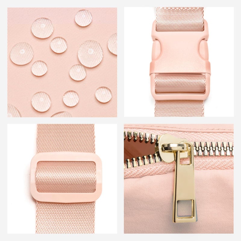 Gitus 6 7 8 9 10 Year Old Girl Gifts Belt Bag Fanny Pack Crossbody Bags with Initial Letter Patch Things for Teen Girls Easter Gifts for Girls Travel Essentials（Coral Pink-S） - Image 4